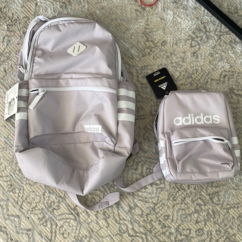 Adidas backpack and lunch box bundle